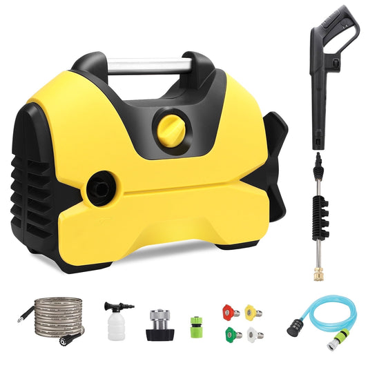 Electric Pressure Washer, 2200 PSI, Max 1.4 GPM Power Washer with 32 Ft Hose, 4 Quick Connect Nozzles, Foam Cannon, Portable To Clean Patios, Cars, Fences, Driveways