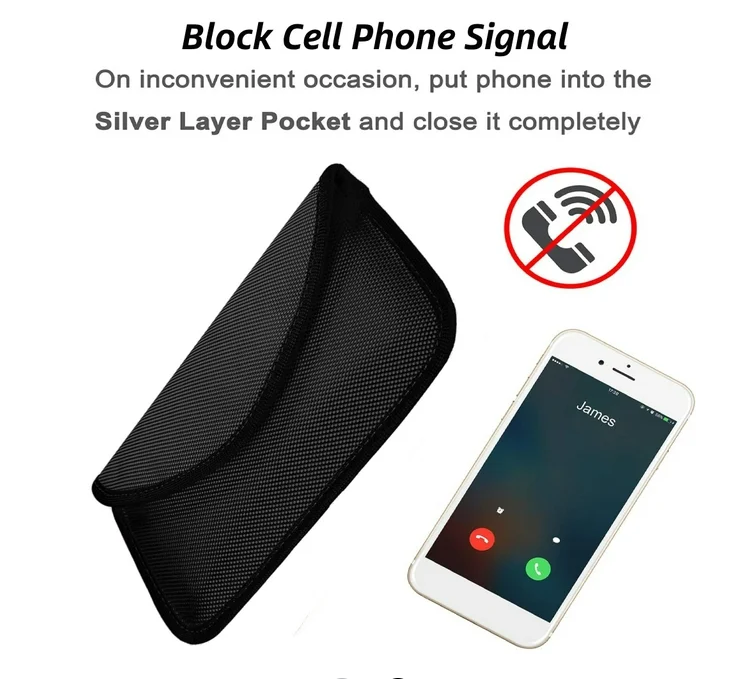 Anti-Tracking Signal Blocking Bag,Anti-radiation Wallet Phone Case for Cell Phone Car Key Protection