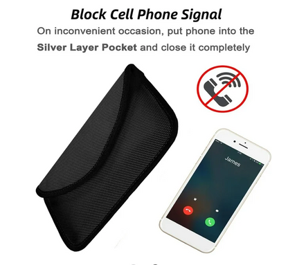 Anti-Tracking Signal Blocking Bag,Anti-radiation Wallet Phone Case for Cell Phone Car Key Protection