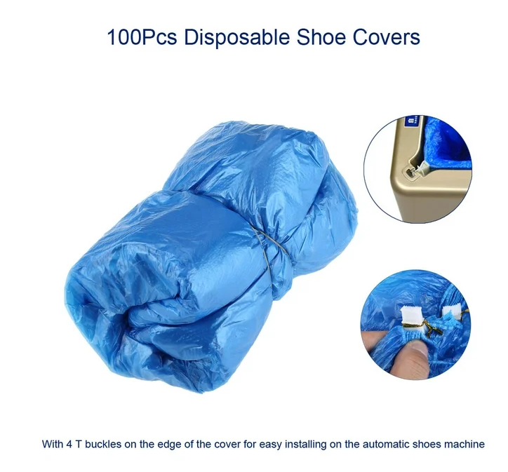 100Pcs Portable Blue Shoe Cover, Shoe Cover, For Automatic Shoes Machine Home Use
