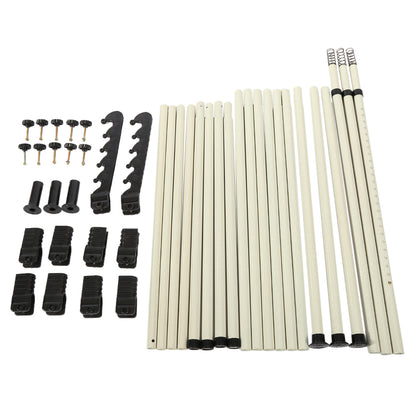 Telescopic Garment Rack, Premium Heavy Duty Movable Coat Hanger Clothes Wardrobe 3 Poles 4 Bars, Hanging Rail Storage Shelving, Adjustable Height 160  320cm