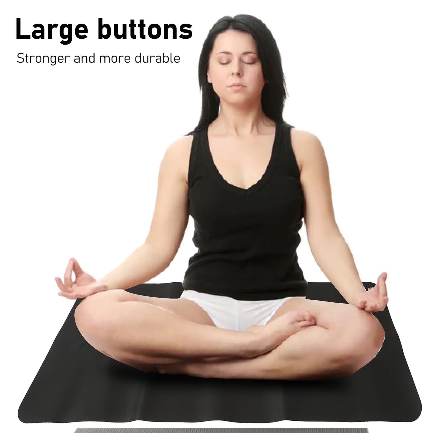 Grounding Mat For Bed Grounding Pad 11.81" X 26.77" For Improves Sleep, Joint Pain For Anxiety, Black