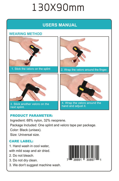 Hilitand Trigger Finger Splint, Adjustable Finger Brace with Hook&Loop Tape for Straightening Curved,hand splint