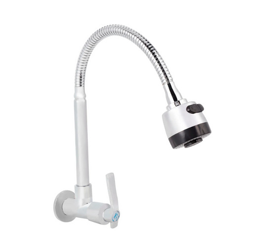 Fyydes Kitchen Faucet Single Cold Water 360° Rotatable Wall Mount Faucet