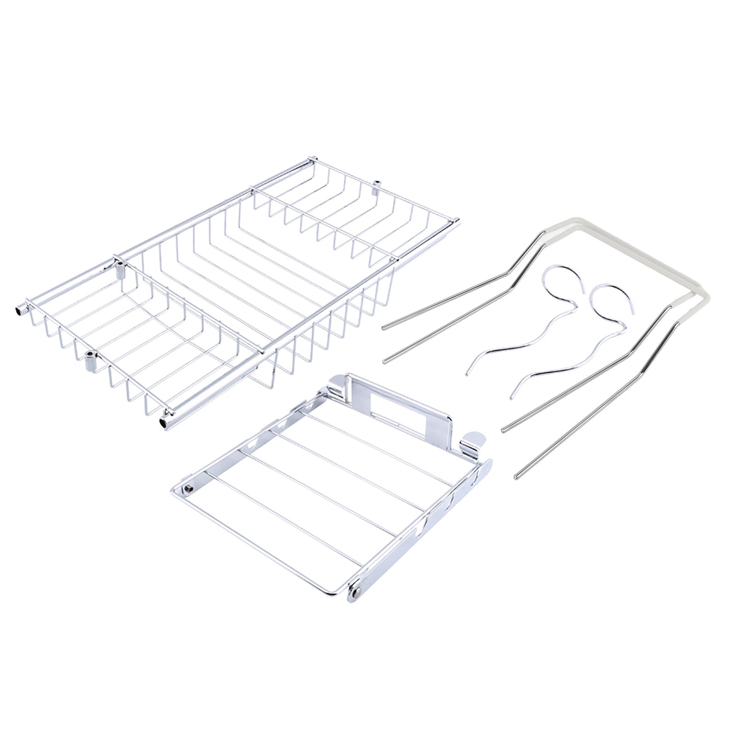 Knifun Bathtub Caddy Tray Across Tub Stainless Steel Reading Expandable Shower Storage Organizer, Over Bath Tub Drying Racks Removable Wine Glass Holder and Book Holder