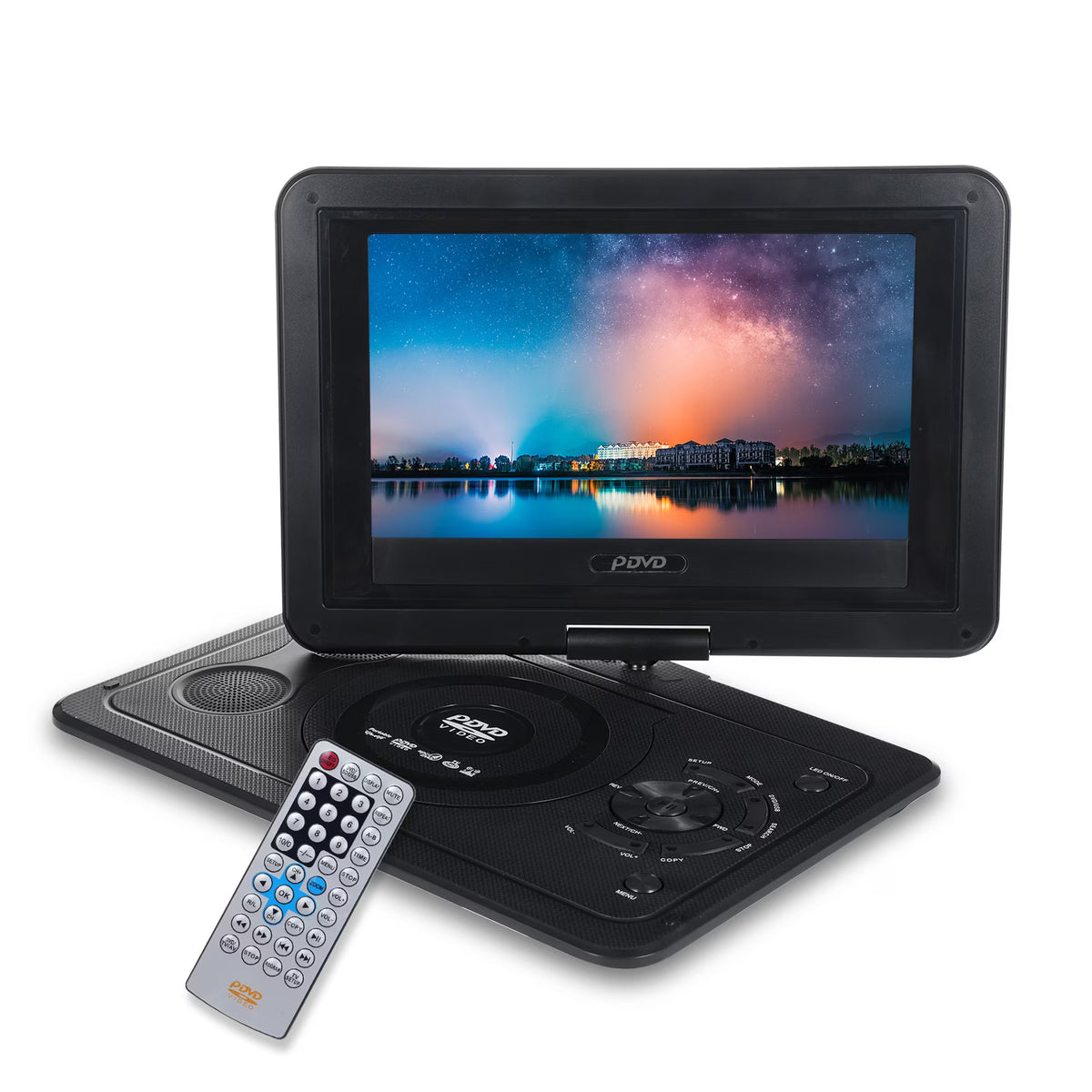 9.8 in Portable DVD Player 270° Rotatable HD Screen DVD Player with Game Function and Rechargeable Battery for Home Car