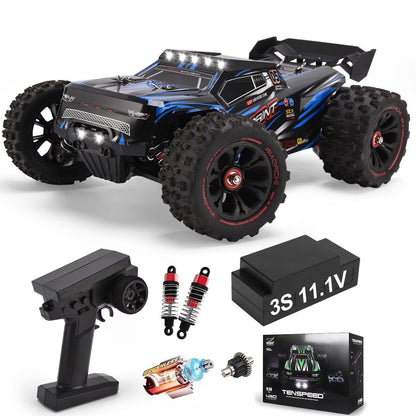 1:14 Brushless Fast RC Car for Adults Boys 56+MPH All Terrains 4WD High Speed Waterproof Remote Control Cars Truck Off Road RC Monster Truck with 3S Lipo Battery, LED Lights, Last up to 60 Mins