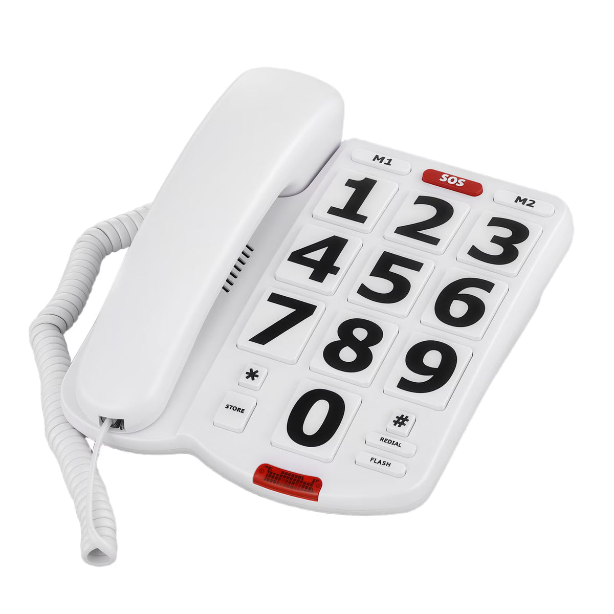 Large Button Phones for Seniors, Land Line Phones for Elderly, Big Button Home Telephone for the Visually Impaired, 110dB+ Amplified Ringer & 80dB+ Handset Volume for the Hearing Impaired Phone