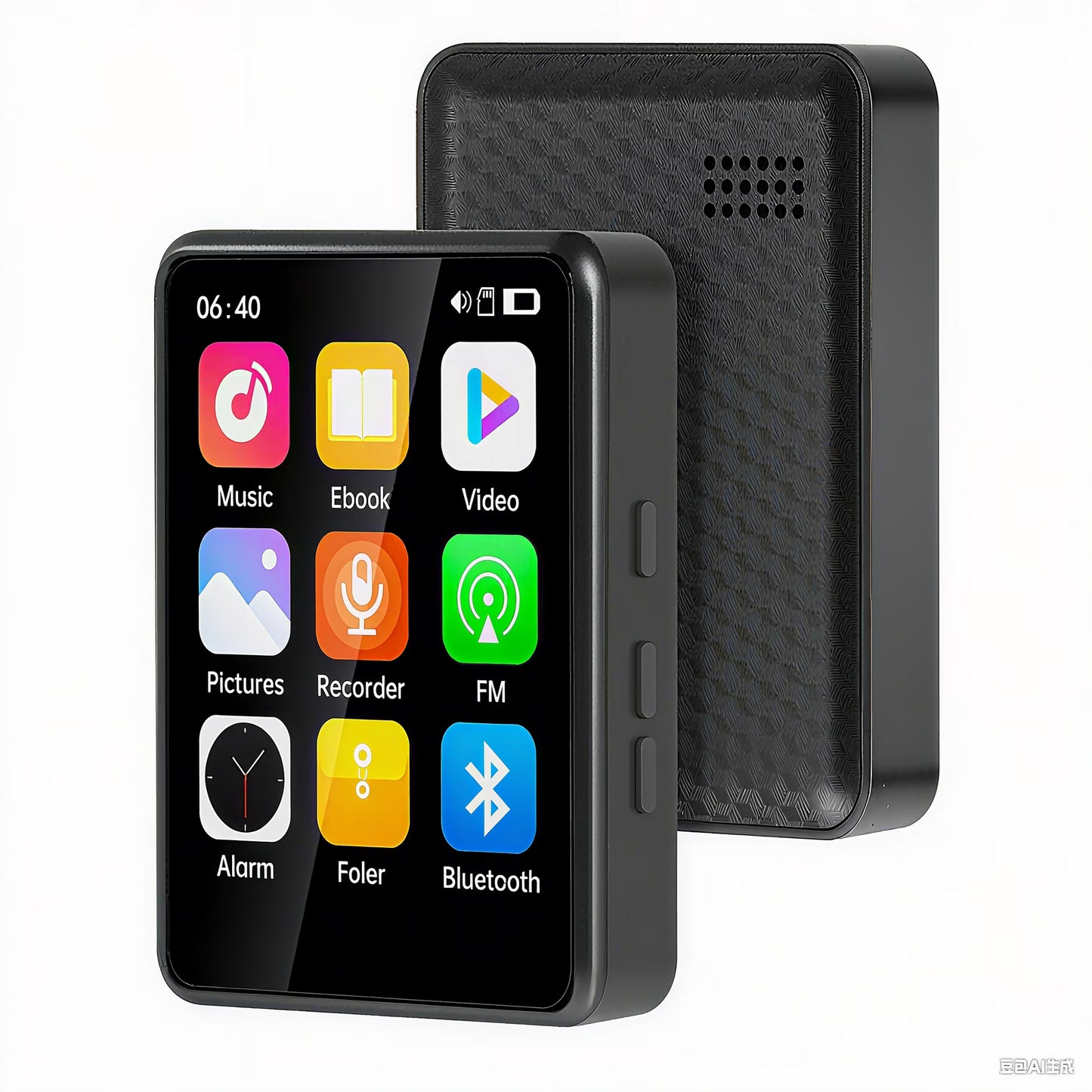 64GB MP3 Player with Bluetooth 5.2, Full TouchScreen 2.4" Portable MP3 Player with HD Speaker, FM Radio, HiFi Sound Digital Music Player with Voice Recorder & Expandable SD Card Slot, E-Book