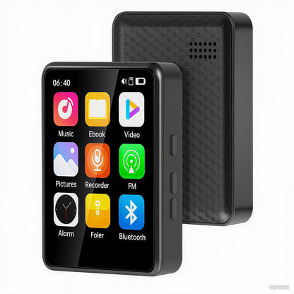 64GB MP3 Player with Bluetooth 5.2, Full TouchScreen 2.4" Portable MP3 Player with HD Speaker, FM Radio, HiFi Sound Digital Music Player with Voice Recorder & Expandable SD Card Slot, E-Book