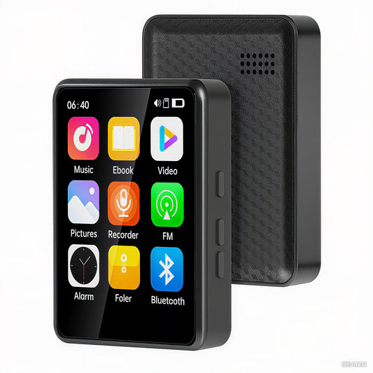 64GB MP3 Player with Bluetooth 5.2, Full TouchScreen 2.4" Portable MP3 Player with HD Speaker, FM Radio, HiFi Sound Digital Music Player with Voice Recorder & Expandable SD Card Slot, E-Book