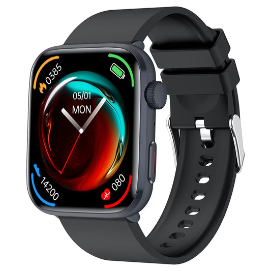 Smartwatch for Men Women, 1.85" HD Screen Smart Watch with Bluetooth Answer/Make Calls Fits for Android and iOS, 100+ Sport Modes/Message Reminder, IP68 Waterproof Fitness Tracker for Gift, Black