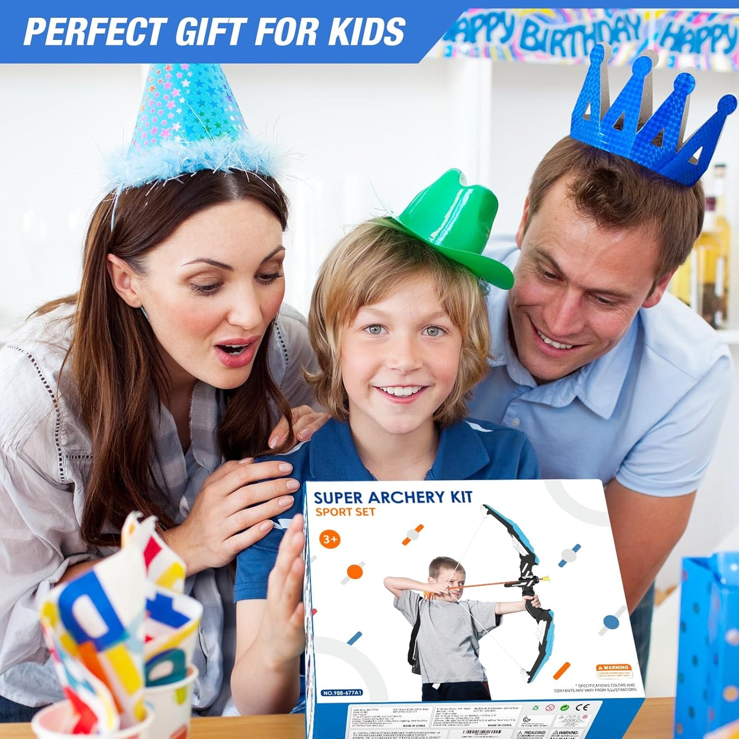 2 Pack Bow and Arrow Set Toy for Kids Boys Girs 3-12 Years Old, Archery Targets Archery Toy Set for Boys with LED Lights Target & Quiver Outdoor Toys for Kids Boys Girls