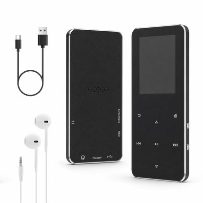 Portable MP3 Player 16GB, with Bluetooth 5.0, Music Player with Built-in HD Loudspeaker, HiFi Lossless Sound, E-Book Reader, Earphones Included, Voice Recorder