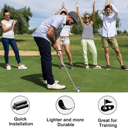 Golf Putter Set with 2 Balls Putting Cup for Travel Indoor Putting Practice Portable Putter Kit Fits for Right Handed