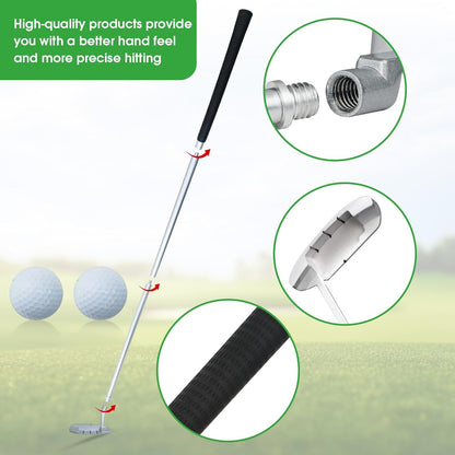 Golf Putter Set with 2 Balls Putting Cup for Travel Indoor Putting Practice Portable Putter Kit Fits for Right Handed