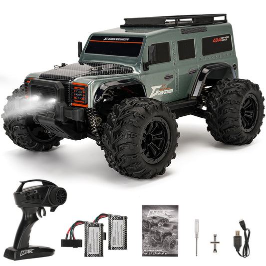 RC Cars 1:16 4WD 55KM/H Fast 2.4G Remote Control Car All Terrain Off Road RC Trucks for Adults Kids, with 2 Batteries