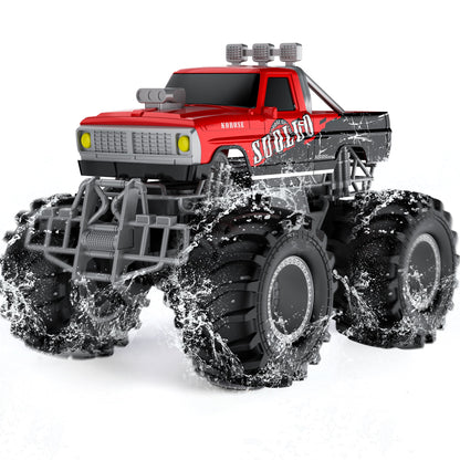Amphibious Remote Control Car Toys for Boys Girls 2.4GHz 1:16 All Terrain Off-Road RC Car Waterproof RC Monster Truck Kids Pool Toys Remote Control Boat Gifts for Christmas