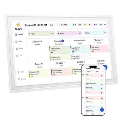 Smart Digital Calendar 21.5 Inch Touchscreen WiFi Interactive Display Digital Calendar Planner with APP 32G Memory