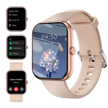 Smart Watch for Women Men, 1.83" Smartwatch (Answer/Make Call) Fits for Android and iOS, Fitness Tracker with 100+ Sport Modes/Message Reminder, IP68 Waterproof Smartwatch for Gift, Pink