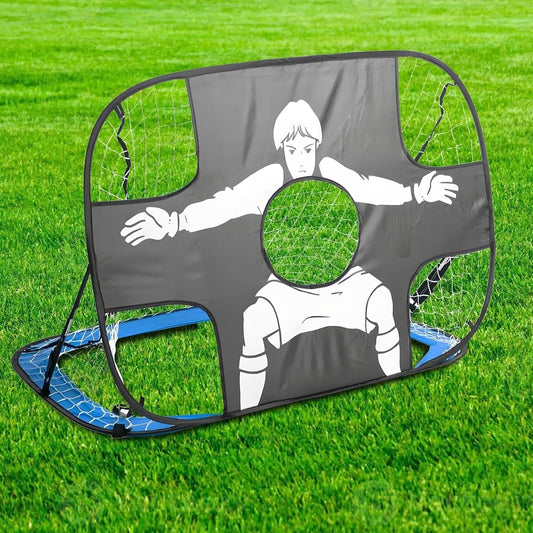 Soccer Goal Portable Foldable Soccer Target Post Nets Soccer Training Net for Toddler Backyard Indoor Outdoor Games Training for Kids Age 4-13 Years, Football Shooting Net Goal Post