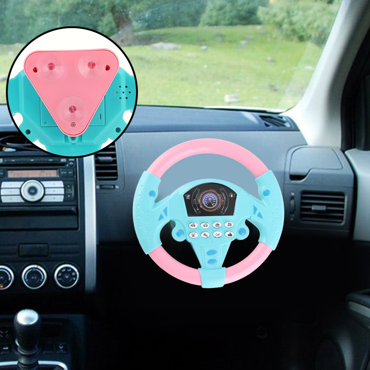 Steering Wheel Tool, Music Toy Copilot Steering Wheel Tool for Baby Kid Children