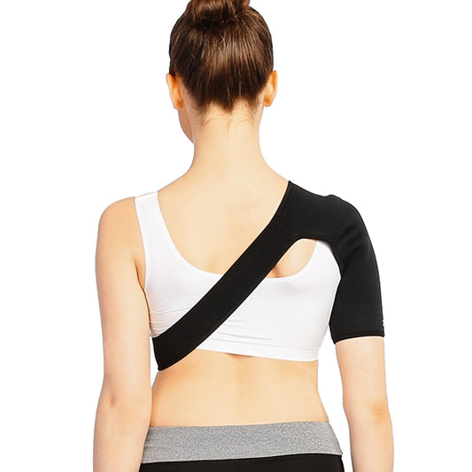 Right Shoulder Brace Adjustable Neoprene Shoulder and Arm Wrap Belt Band to Alleviate Dislocated AC Joint Pain Shoulder Compression wrap for Men and Women