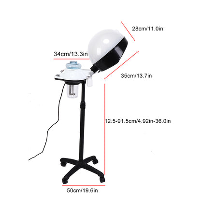 Hair Steamer, Adjustable Hooded Hair Steamer Rolling Floor Standing Beauty Salon Equipment Professional