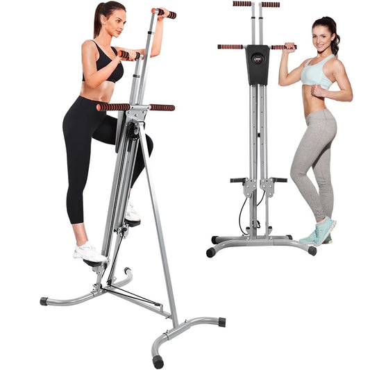 Vertical Climber Folding Heavy Duty 440lbs Loading Exercise Vertical Climber Stepper Home Gym Fitness Workout Cardio Machine