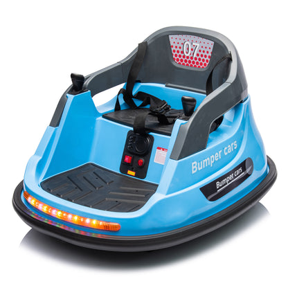 12V ride on car for kids,1.5-5 Years Old, Toy Gifts W/Remote Control, LED Lights, 360 Degree Spin, Vehicle body with anti-collision padding