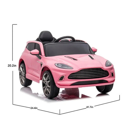 12V Dual-drive electric Kid Ride On Car,Battery Powered Kids Ride-on Car, 4 Wheels Children toys ,LED Headlights,remote control,music,USB, Pink