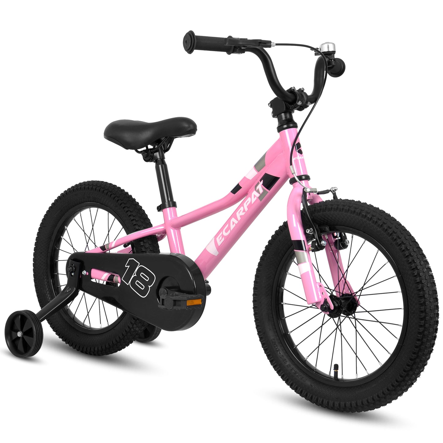 A18117 Kids' Bike 18 Inch Wheels, 1-Speed Boys Girls Child Bicycles For6-9Years, With Removable Training Wheels Baby Toys, Front V Brake, Rear Holding Brake