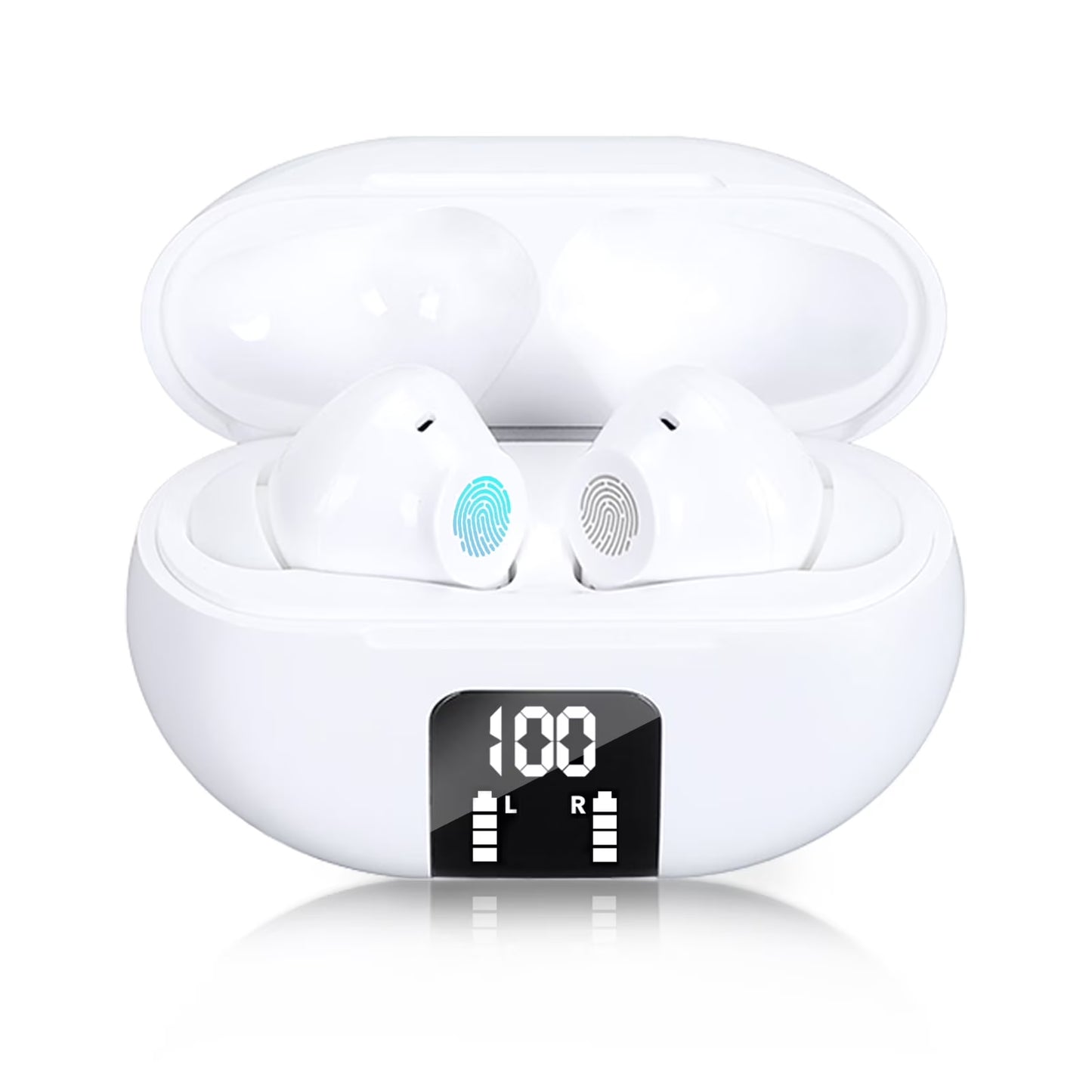 Wireless Earbuds Language Translator Earbuds Support 100+ Languages, LED Power Display Bluetooth Headphones with Touch Control Fit for IOS & Android for Music Calling Gaming Sports