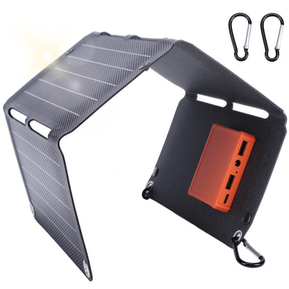 Foldable Solar Panel 40W Monocrystalline Silicon Fast Charging QC Dual USB Regulator Output 4 Folds Portable Solar Panel