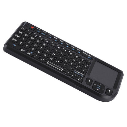 Mini Wireless Keyboard with Touchpad, Rechargeable Ultra Portable Bluetooth Keyboard and Mouse, Backlit Keyboard for HTPC, for PS3/4, Smartphones, PC, Tablet, TV Box, Windows, Black