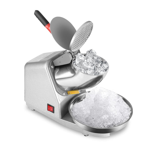 Electric Ice Crusher Shaver Machine Snow Cone Maker Shaved Ice Stainless Steel Shaving