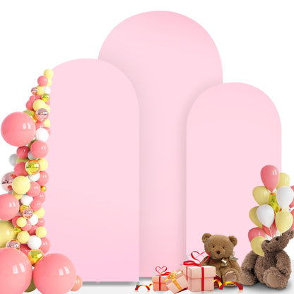 3PCS Wedding Arch Cover Set Spandex Fitted Wedding Arch Stand Covers for U Shaped Round Top Arch Backdrop Stands Cover for Birthday Party Ceremony Banquet Decoration 4ft,5ft,6ft