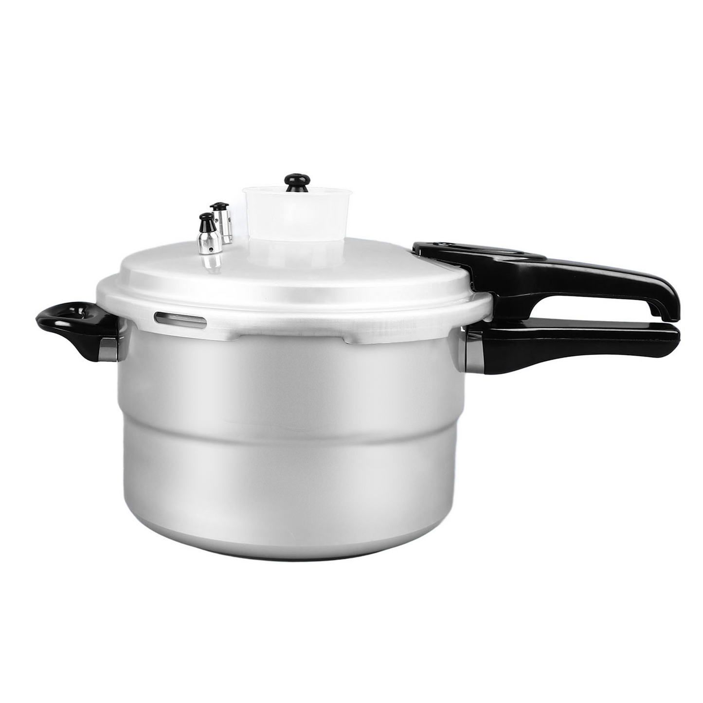 7 Quart Aluminum Pressure Cooker with Steamer Grid, Fast Cooker Pot, for Gas Stove Induction Cooktop, Silver