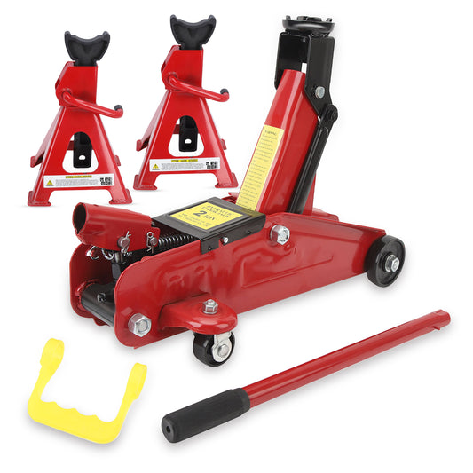 2 Ton Trolley Jack With 2 Ton Jack Stands, Lightweight Portable Car Lift Jack Tool Kit For SUVs Small Vehicles