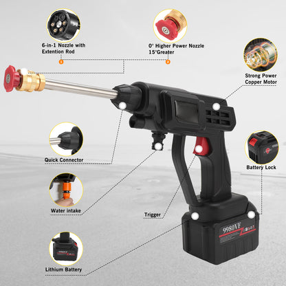 Cordless  High Pressure Washer Rechargeable Portable Cordless High Pressure Water Gun