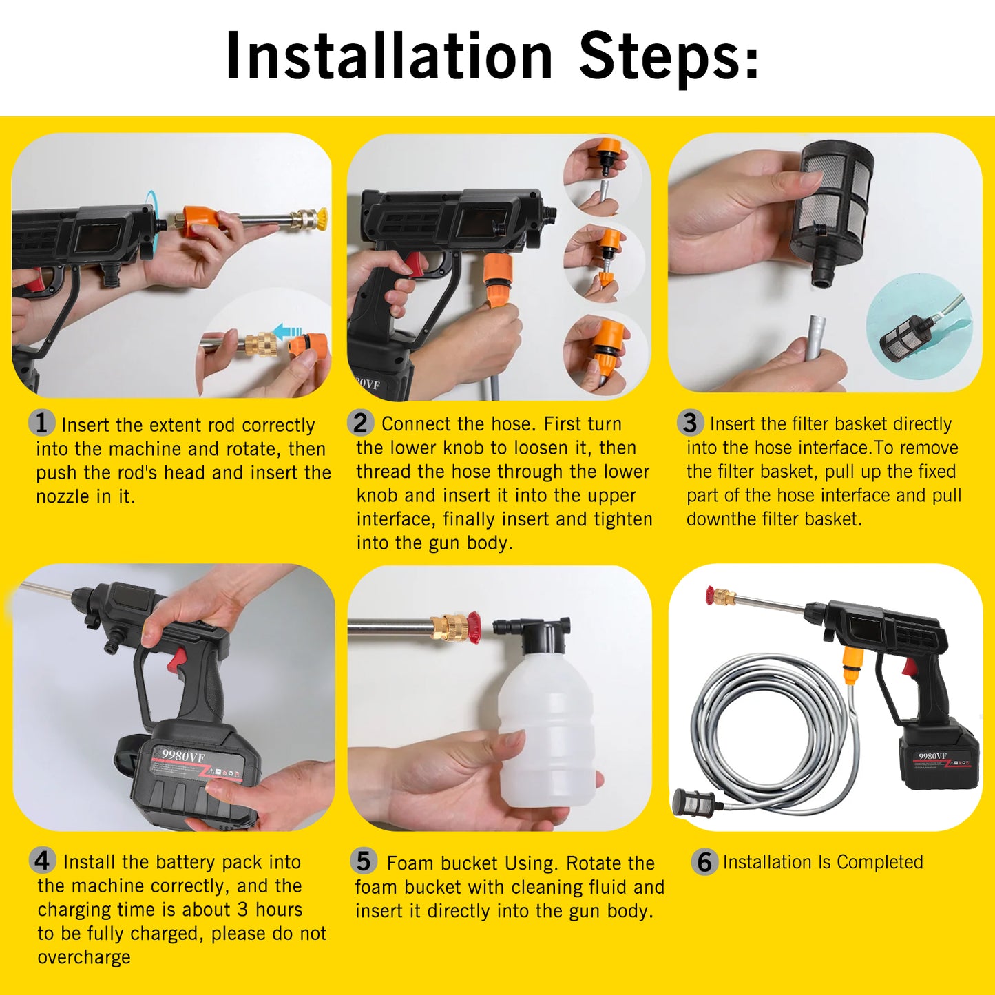 Cordless  High Pressure Washer Rechargeable Portable Cordless High Pressure Water Gun