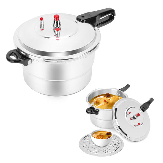 9.5 Quart Pressure Cooker Aluminum Alloy High Explosion Proof High Temp Resisting For Gas Stove Induction Cooker
