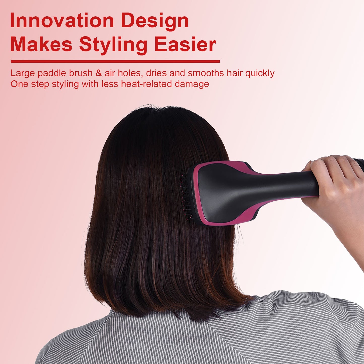2 In 1 Multifunctional Anion Hair Dryer Brush Comb Styler Hairdressing Tool, Hair Blow Dryer, Paddle Brush