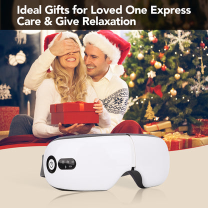 Eye Massager with Heat, Compression & Vibration for Eye Strain Relief, Bluetooth Music, Sleep Aid, Gifts for Women Men