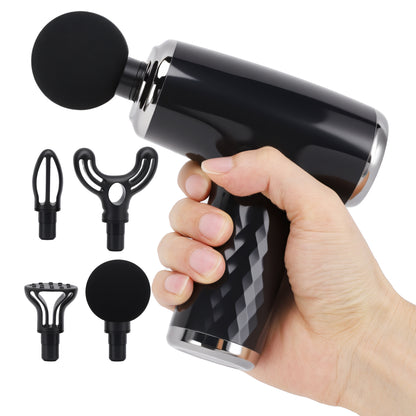 Mini Massage Gun 3200 Rpm 6 Modes Deep Tissue Percussion Fascia Massager Gun Low Noise for Gym Post Workout Black