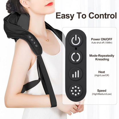 Shoulder and Neck Massager with Heat, Cordless Full Body Shiatsu Deep Tissue 6D Kneading Back Massager for Men Women