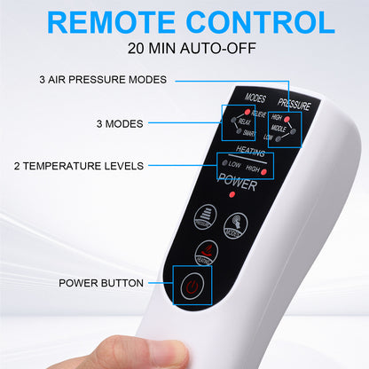 Leg Massager with Heat & Air Compression, Full Leg & Foot Massage for Swelling, Circulation, Muscle Relief, Adjustable Size, Gift for Women & Men