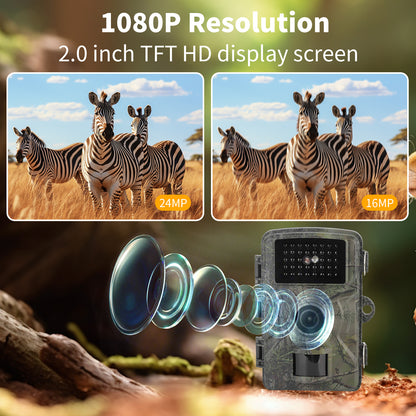 BOTEGRA Trail Camera 1080 16MP Game Deer Hunting Camera with Night Vision Motion Activated Waterproof