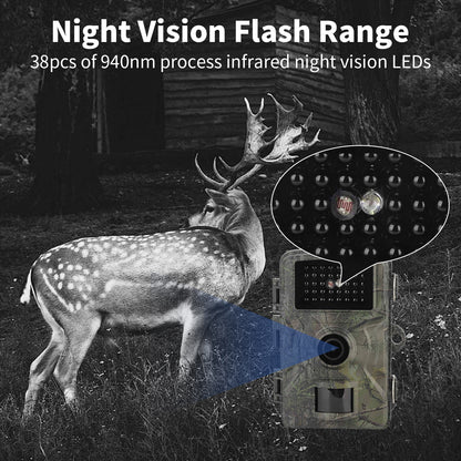 BOTEGRA Trail Camera 1080 16MP Game Deer Hunting Camera with Night Vision Motion Activated Waterproof
