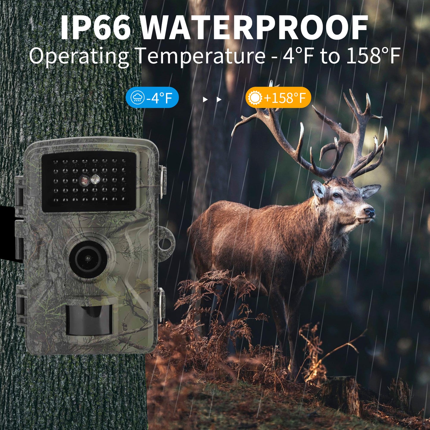 BOTEGRA Trail Camera 1080 16MP Game Deer Hunting Camera with Night Vision Motion Activated Waterproof